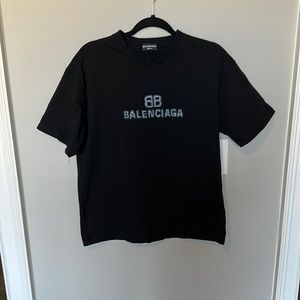 Balenciaga Pixel Logo T-Shirt